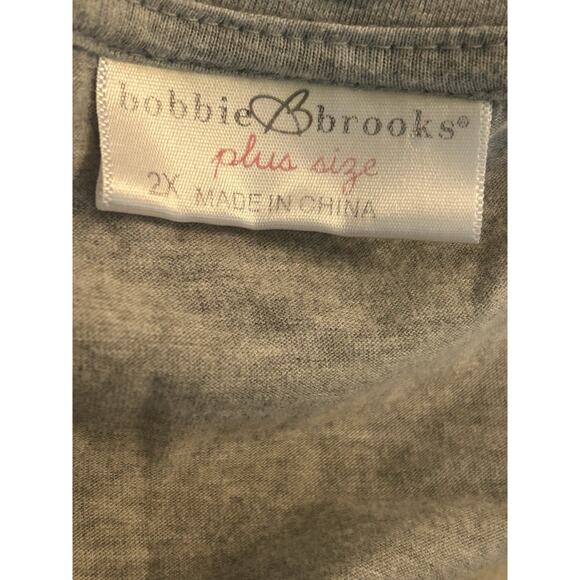 Bobbie Brooks Womens Gray LOVE Halloween T-shirt With Pumpkin Size 2XL - Picture 6 of 6